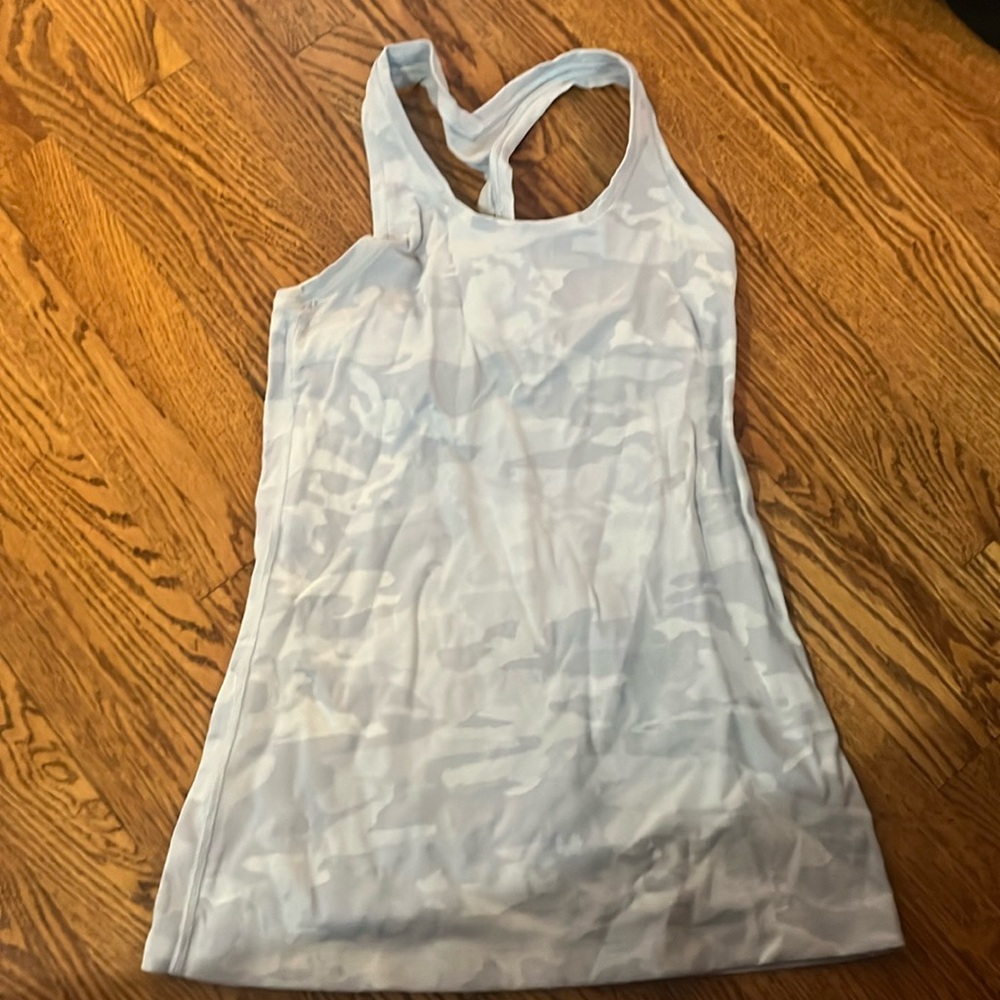 white Lululemon Camo Racerback